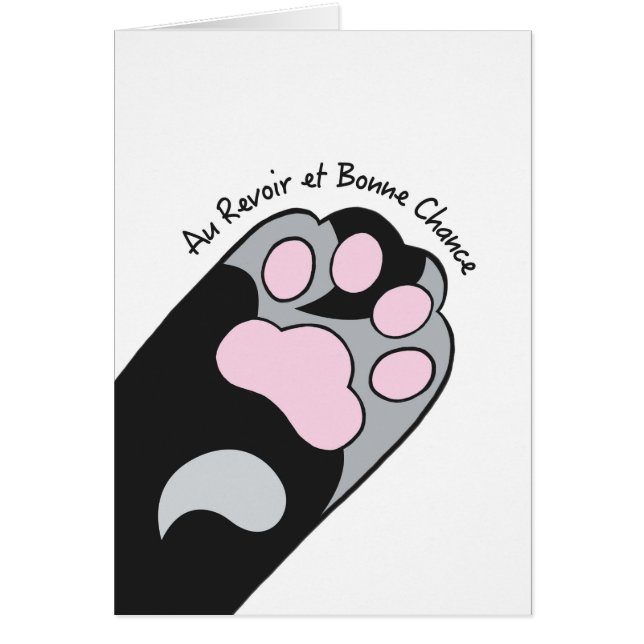 Tarjeta de oportunidad Au Revoir Et Bonne (Frente)
