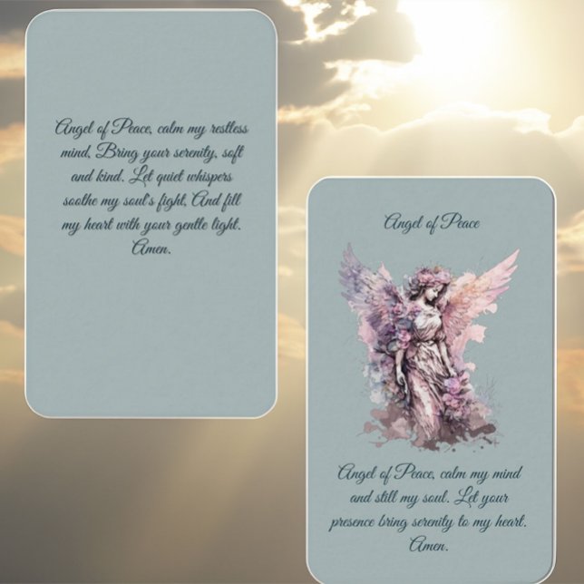 Tarjeta de oración Ángel de la Paz (Subido por el creador)