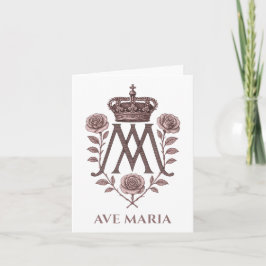 Tarjeta de oración Auspice Maria Ave María