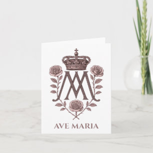 Tarjeta de oración Auspice Maria Ave María