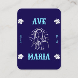 Tarjeta de oración Ave Maria - Mary de cola latina