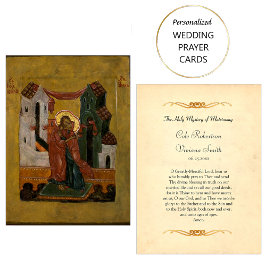 Tarjeta de oración boda cristiana ortodoxa