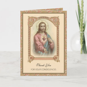 Tarjeta de oración católica de agradecimiento Jesú