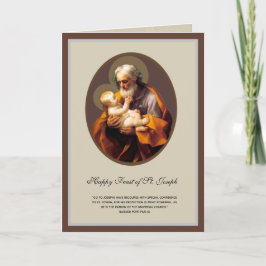 Tarjeta de oración católica de la fiesta religiosa