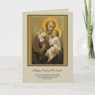 Tarjeta de oración católica de la fiesta religiosa