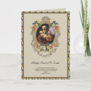 Tarjeta de oración católica de la fiesta religiosa