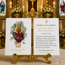 Tarjeta de oración católica para boda con cruz ele