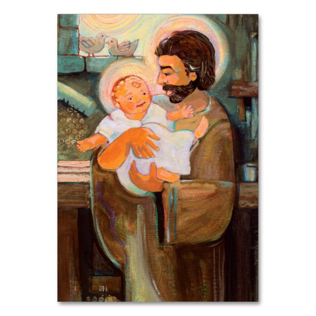 Tarjeta de oración católica St. Joseph (Anverso)