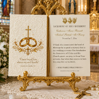 Tarjeta de oración católica tradicional para el sa