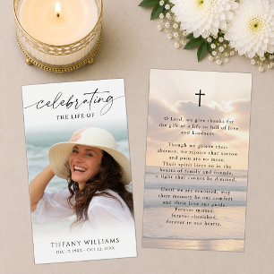 Tarjeta de Oración Celebrando la Vida de Playa al