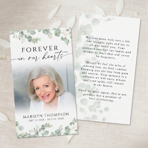 Tarjeta de oración con foto conmemorativa funerari