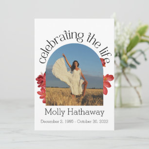 Tarjeta de oración con foto de Begonia conmemorati