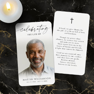 Tarjeta de oración con foto de cruz que celebra la