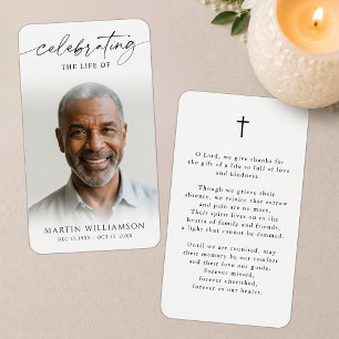 Tarjeta de oración con foto de cruz que celebra la