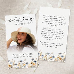 Tarjeta de oración con foto de flores silvestres p