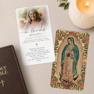 Tarjeta de Oración con Foto de Nuestra Señora de G