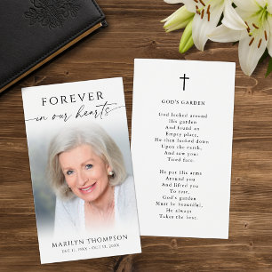 Tarjeta de oración con foto de simpatía del jardín