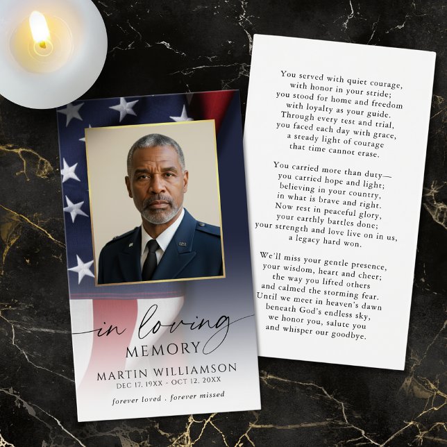 Tarjeta de oración con foto de simpatía militar de (Subido por el creador)