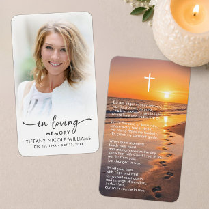 Tarjeta de oración con foto del atardecer en la pl