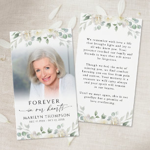 Tarjeta de oración con foto floral elegante de sim