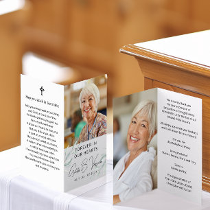 Tarjeta de oración con fotos de follaje para siemp