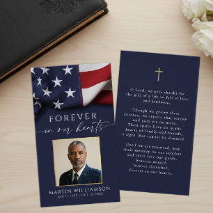 Tarjeta de oración conmemorativa con foto cruz mil