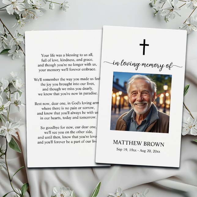 Tarjeta de oración conmemorativa de funeral cristi (Subido por el creador)