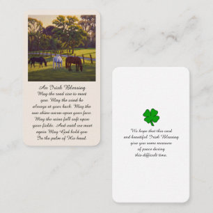 Tarjeta de oración conmemorativa de la bendición d