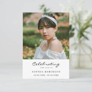 Tarjeta de oración conmemorativa de la celebración