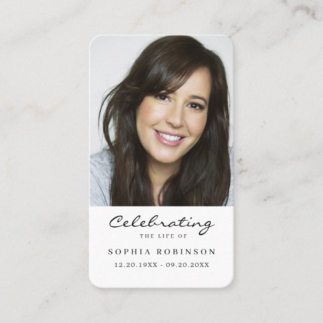 Tarjeta de oración conmemorativa de la celebración (Anverso)