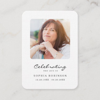 Tarjeta de oración conmemorativa de la celebración