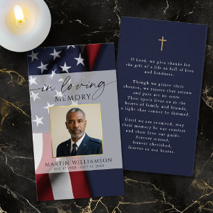 Tarjeta de oración conmemorativa de la cruz de la