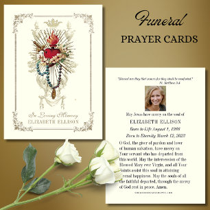 Tarjeta de oración conmemorativa de la Virgen Marí