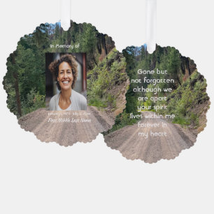 Tarjeta de oración conmemorativa de sendero de car