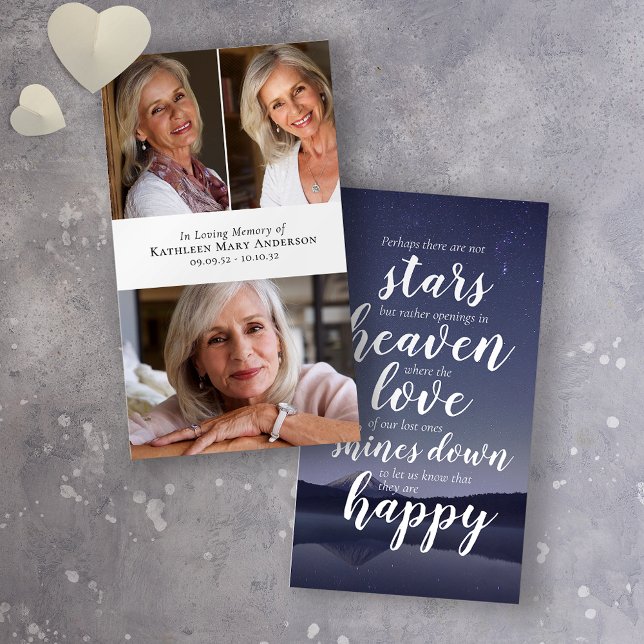 Tarjeta de oración conmemorativa del collage de fo (Subido por el creador)