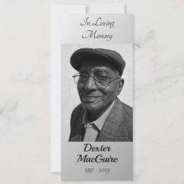 Tarjeta de oración conmemorativa del funeral | Ete