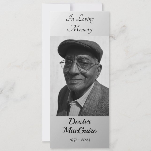 Tarjeta de oración conmemorativa del funeral | Ete (Anverso)