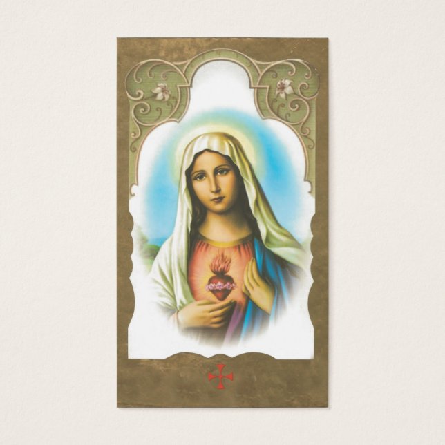 Tarjeta de oración conmemorativa del Sagrado Coraz (Frente)