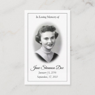 Tarjeta de oración conmemorativa - El salmo número