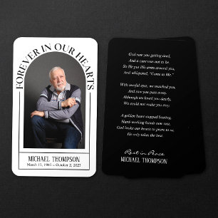 Tarjeta de oración conmemorativa fúnebre para siem