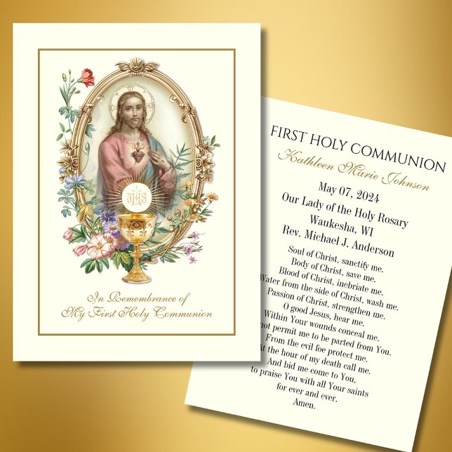 Tarjeta de oración conmemorativa para la Primera C (Subido por el creador)