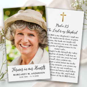 Tarjeta de oración cristiana de cruz para funeral