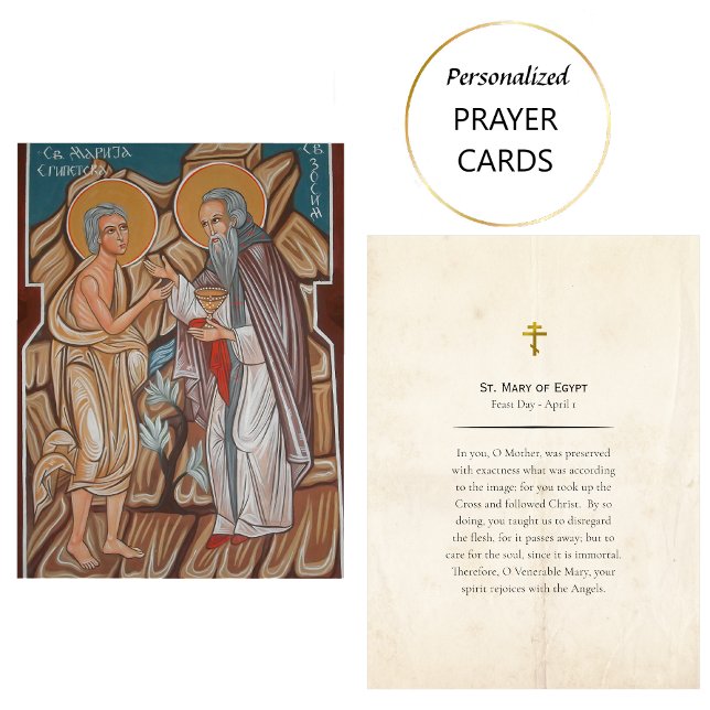 Tarjeta de oración cristiana ortodoxa de Santa Mar (Subido por el creador)