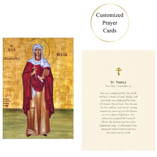 Tarjeta de Oración Cristiana Ortodoxa St. Thekla (Subido por el creador)