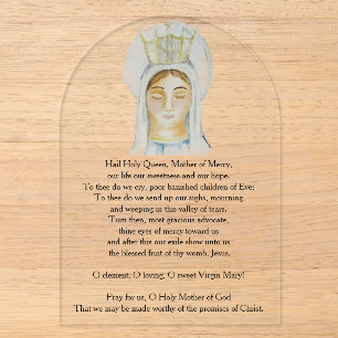 Tarjeta de oración de acrílico Salve Regina