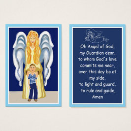 Tarjeta de oración de Angel Guardian del niño