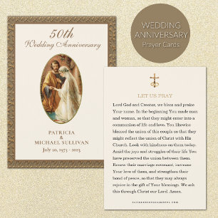 Tarjeta de Oración de Aniversario de Boda Católica