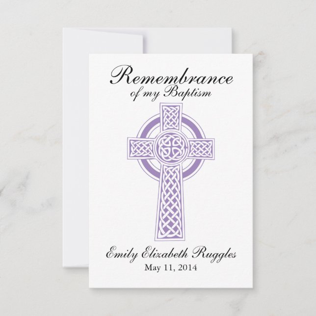 Tarjeta de oración de bautismo para cristianos (Anverso)