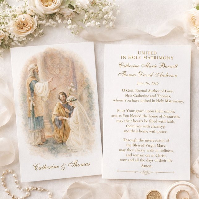Tarjeta de Oración de Boda Católica de Esponsales  (Subido por el creador)