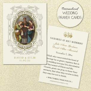 Tarjeta de oración de boda católica de esponsales